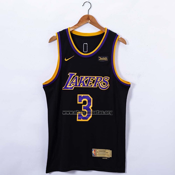 Camiseta Los Angeles Lakers Anthony Davis NO 3 Earned 2020-21 Negro
